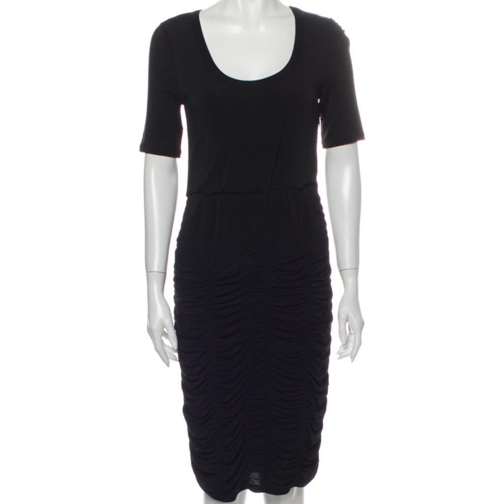 Burberry Black Sheath Midi Dress size 8